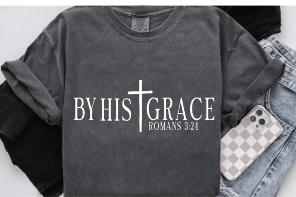 By His Grace Christian SVG PNG T-Shirt Designs