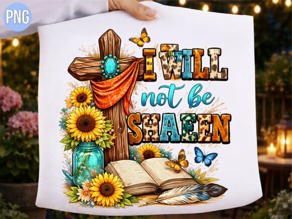 Christian I Will Not Be Shaken Cross PNG T-Shirt Designs