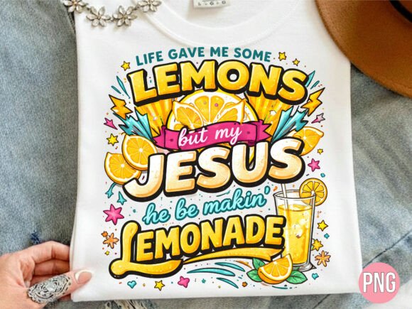 Christian Jesus Lemonade PNG Shirt Design