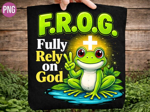 Cute Frog Religious God Christian PNG T-Shirt Designs