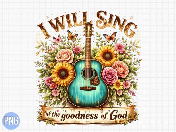 God’s Goodness Guitar Christian T-Shirt