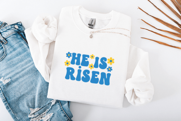 He is Risen – Retro Daisy Christian T-Shirt Designs