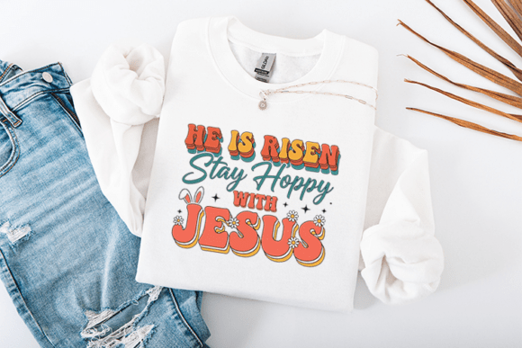 He is Risen Stay Hoppy with Jesus T-Shirt Designs