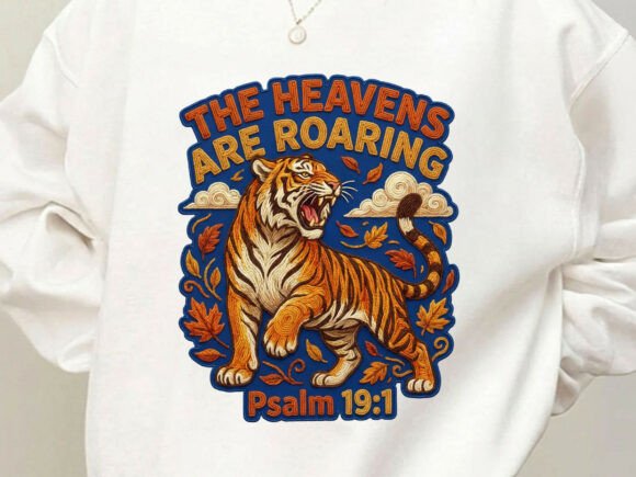 Heavens Roaring Tiger Christian T-Shirt Designs