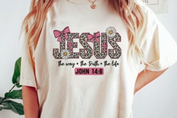 Jesus Leopard Print Christian Shirt PNG: T-Shirt Designs