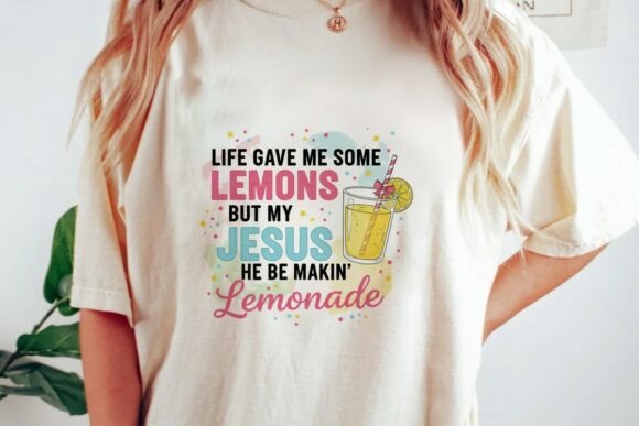 Jesus Making Lemonade Faith PNG for T-Shirt Designs