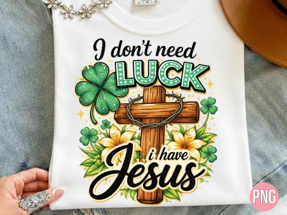 Lucky Saint Patricks Day Jesus PNG