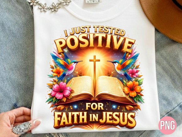 Positive for Faith in Jesus PNG T-Shirt Designs