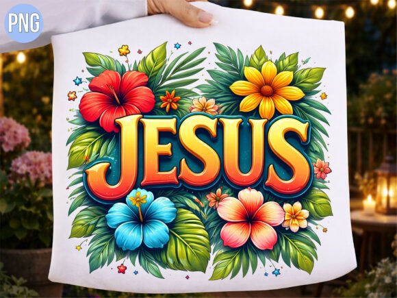 Summer Jesus Hibiscus Religious PNG
